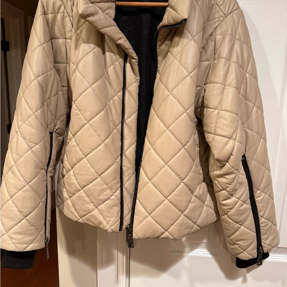 Steve Madden Cream Quilted Puffer Jacket